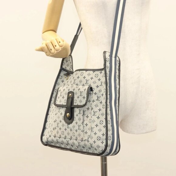 LOUIS VUITTON Monogram mini Bussus Marie Kate Bag Blue - Picture 1 of 16